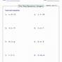 Solving Single Step Equations Worksheet