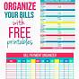 Printable Spreadsheet For Bills