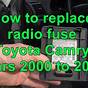 Toyota Camry Radio Not Working