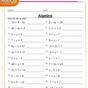 Equation Worksheets For 6th Grade