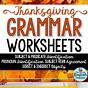 Thanksgiving Grammar Worksheets