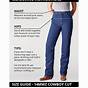 Wrangler Jeans Size Chart Women's