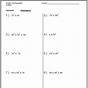 Expressions With Exponents Worksheets