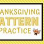 Thanksgiving Pattern Worksheets