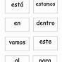 Free Printable Spanish Sight Words