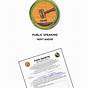 Public Speaking Merit Badge Worksheet