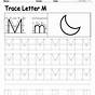 Trace Letter M Worksheets