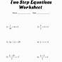 2-step Equations Worksheets