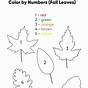 Fall Color By Numbers Worksheet
