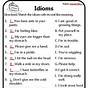 List Of Idioms For A 7th Grader