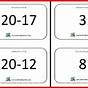 Subtraction Facts Flash Cards Printable