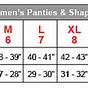 Women Underwear Size Chart