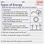 Forms Of Energy Worksheet 5th Grade