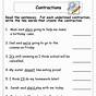 Free Contractions Worksheets