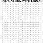 Printable Word Search Hard Level