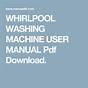 Whirlpool La7681xs Washer User Manual