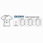 Gildan 100 Cotton T-shirt Size Chart