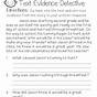 3rd Grade Citing Textual Evidence Worksheet