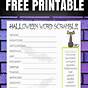 Halloween Word Scramble Free Printable