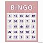 Printable Bingo Call Sheet