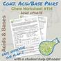 Conjugate Acid Base Pair Worksheet