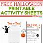 Halloween Activity Sheets Printable