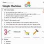 Worksheet For Simple Machines