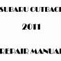 2011 Subaru Outback Manual