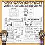 Sight Words For Pre K Printables