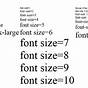 Font Size Chart To Inches