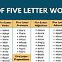 Five Letter Words With Dito