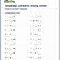 Missing Number Addition And Subtraction Worksheets