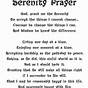 Printable Black And White Serenity Prayer