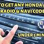 Radio Code For 2015 Honda Accord