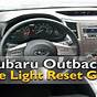 2011 Subaru Outback Tire Pressure Light