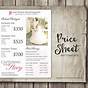 Photography Pricing Sheet Template