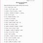 Equations Worksheet With Answer Key