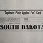 Printable Temporary Plates South Dakota