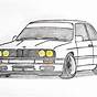 Bmw E30 Drawing Easy