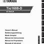 Yamaha Tio 1608 Manual
