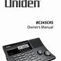 Uniden Sse 35 Instruction Manual