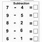 Subtraction Worksheets For Kids Easy