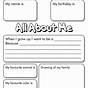 Student All About Me Worksheet