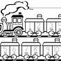 Train Count And Color Worksheet Printable