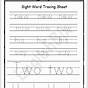 Tracing Sight Words Worksheets