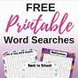 Free Word Search Puzzle Printable