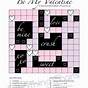 Valentine's Day Crossword Puzzle Free Printable