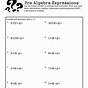 Free Evaluating Expressions Worksheet