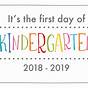 Free First Day Of Kindergarten Printables