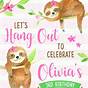 Free Sloth Birthday Party Printables